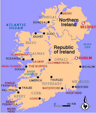 Map of Ireland